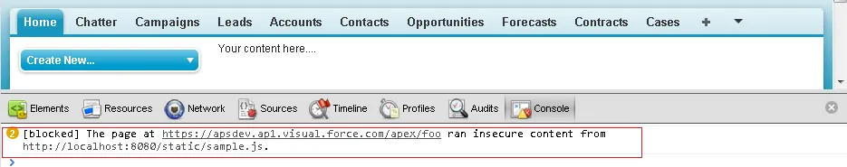 Chrome blocked load