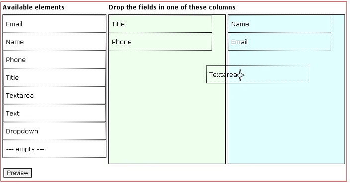 A simple Form Builder using jQueryUI - Part 1