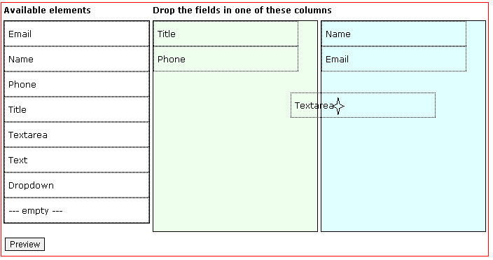 Form builder-drag-drop